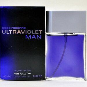 New Paco Rabanne Ultraviolet Man Anti Pollution After Shave Gel 100ml New In Box